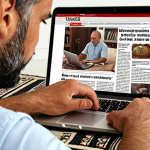 **

*   **Focus:** A person meticulously examining the source of a news article on a laptop screen. Show details like checking the URL, the "About Us" section of the website, and researching the author. The overall feeling should be one of careful investigation and critical thinking. Maybe include subtle Turkish design elements in the background (like a rug or a tea set).

**
