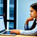 **
    A focused young professional, fully clothed in a modest business casual outfit, sitting at a clean, well-lit desk in a modern office. The individual is thoughtfully analyzing information on a laptop screen, with multiple browser tabs open, suggesting research and cross-referencing of sources. The expression is serious and contemplative, embodying critical thinking and strong digital literacy skills. Natural pose, perfect anatomy, correct proportions, well-formed hands, proper finger count, natural body body proportions. Professional photography, high-resolution, sharp focus, clear details. Safe for work, appropriate content, family-friendly.

2.  **Prompt for